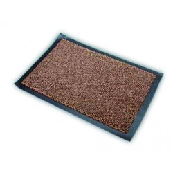 ALDAIA fabric doormat in brown