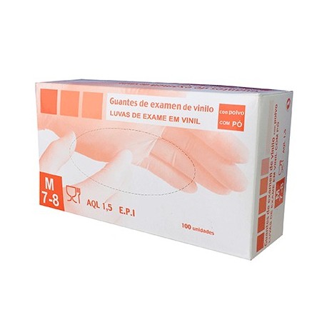 Package of 100 vinyl gloves