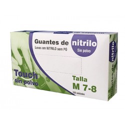 Estojo de 100 luvas de nitrilo azul