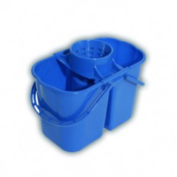Twin compartment 16-litre bucket with wringer