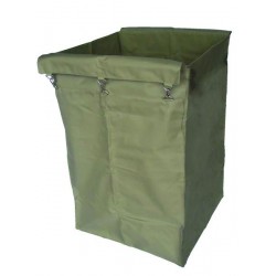 Laminated canvas sack in beige