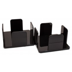 Pack 2 napkin holders 20x20 in black methacrylate