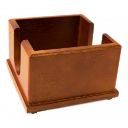 20x20 napkin holder in dark wood