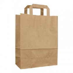 Box 250 kraft paper bags 90 g 24x11x34 with flat handles