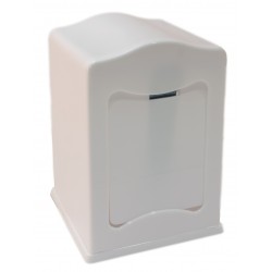 White plastic MINISERVICE napkin holder