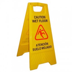 Plastic ÂWet floorÂ sign