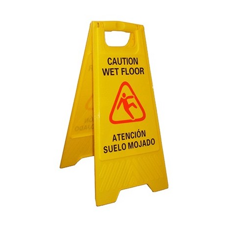 Plastic ÂWet floorÂ sign